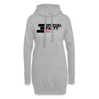 Parti officiel DJ - Sweat-shirt à capuche long Femme - gris chiné - Devant