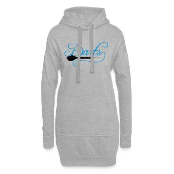 darts verein text frequenz herzschlag puls logo te - Hoodie-Kleid - Grau meliert - Vorne