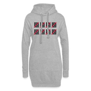 40 . Geburtstag - Hoodie-Kleid - Grau meliert - Vorne