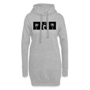 Beachvolleyball,volleyball,beach,netz,strand,sonne - Hoodie-Kleid - Grau meliert - Vorne