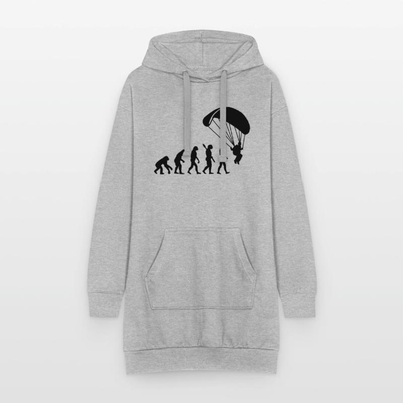 Evolution Parachute jumping Hoodie Dress