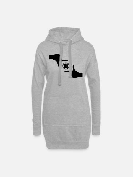 Foto - Hoodie-Kleid - Grau meliert