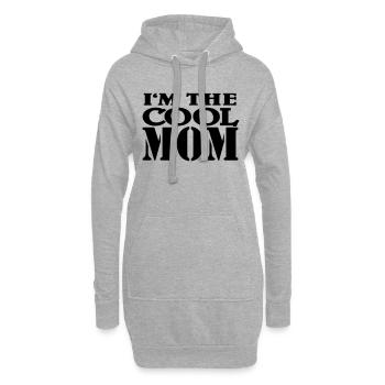 I'm the cool Mom - Hoodie-Kleid - Grau meliert - Vorne