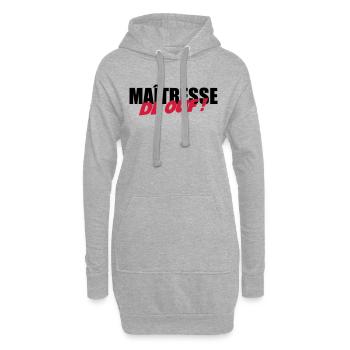 Maîtresse de OUF ! - Sweat-shirt à capuche long Femme - gris chiné - Devant