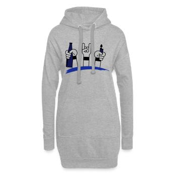 Festival - Hoodie-Kleid - Grau meliert - Vorne