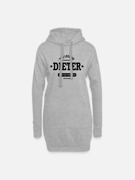 dieter - Hoodie-Kleid - Grau meliert