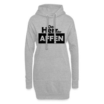 der herr der affen - Hoodie-Kleid - Grau meliert - Vorne