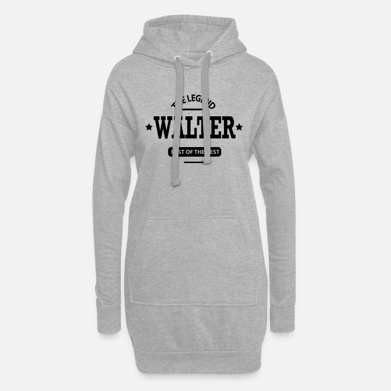 walter - Hoodie-Kleid - Grau meliert