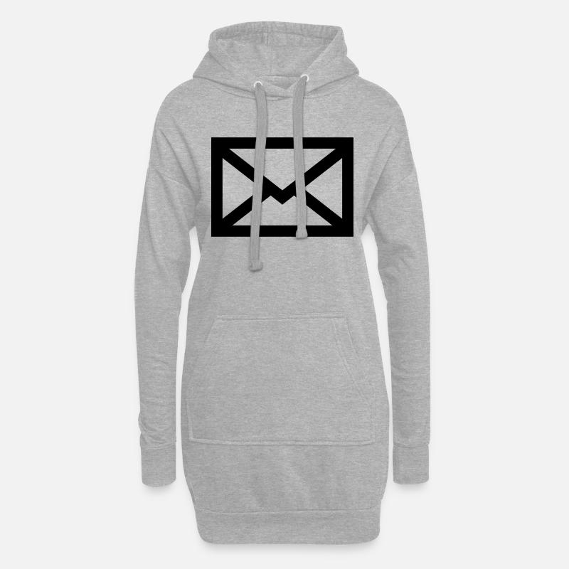 Brief - Hoodie-Kleid - Grau meliert
