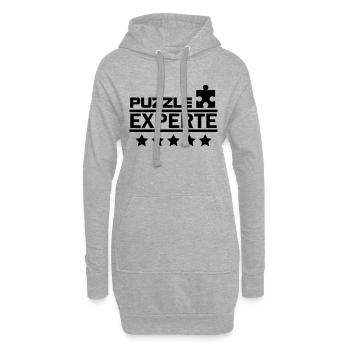 puzzle experte - Hoodie-Kleid - Grau meliert - Vorne