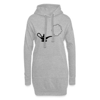 wunderlampe_01 - Hoodie-Kleid - Grau meliert - Vorne
