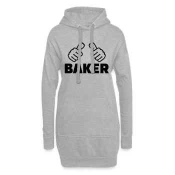 Boulanger - Sweat-shirt à capuche long Femme - gris chiné - Devant