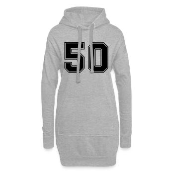 50 - Hoodie-Kleid - Grau meliert - Vorne