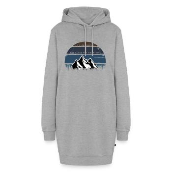 Montagnes chaîne de montagnes randonnée escalade HATE PEOPLE vintage - Sweat-shirt à capuche long Femme - gris chiné - Devant