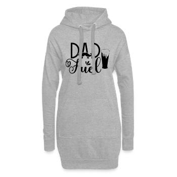 Dad Fuel Papa Vatertag Bier - Hoodie-Kleid - Grau meliert - Vorne