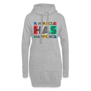 Ein Wunder ist geschehen - Hoodie-Kleid - Grau meliert - Vorne