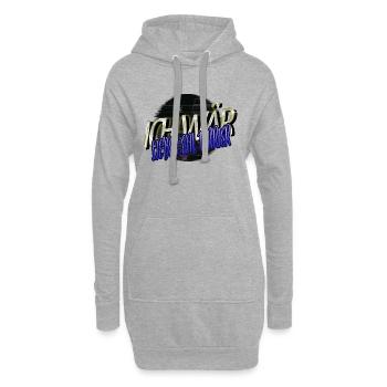 pudel geek statement geburtstagsgeschenkidee cool - Hoodie-Kleid - Grau meliert - Vorne