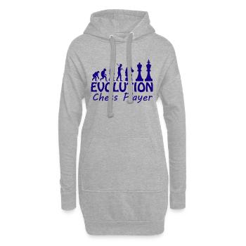 Boardgame Chess Backgammon Game Night - Hoodie Dress - heather grey - Front