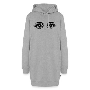 Auge Augen Augenarzt - Hoodie-Kleid - Grau meliert - Vorne