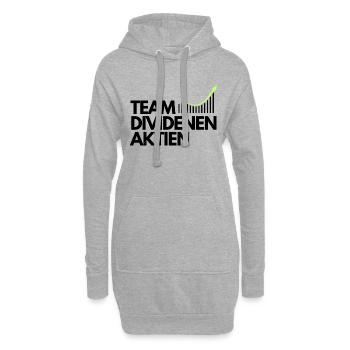 TEAM DIVIDENEN AKTIEN - Hoodie-Kleid - Grau meliert - Vorne