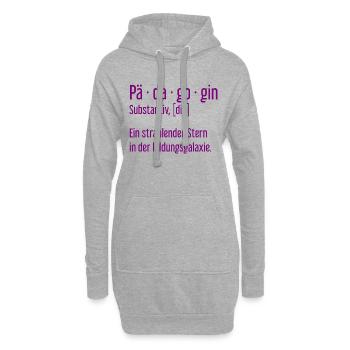 Pädagogin Pädagoginnen Schule Lehrerin Unterricht - Hoodie-Kleid - Grau meliert - Vorne