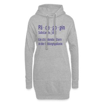 Pädagogin Pädagoginnen Schule Lehrerin Unterricht - Hoodie-Kleid - Grau meliert - Vorne