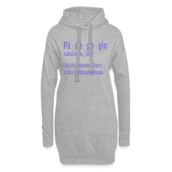 Pädagogin Pädagoginnen Schule Lehrerin Unterricht - Hoodie-Kleid - Grau meliert - Vorne
