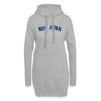 New York - NY - NYC - Manhattan - Brooklyn - USA - Hoodie-Kleid - Grau meliert - Vorne