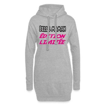 BELLE MAMAN édition limitée - Sweat-shirt à capuche long Femme - gris chiné - Devant