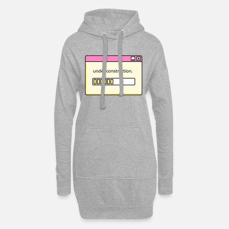 under constrcution. - Hoodie-Kleid - Grau meliert