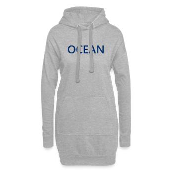 Ocean Lettering Design Logo Ozean Meer - Hoodie-Kleid - Grau meliert - Vorne