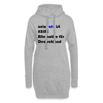 nein, afd ist keine alternative für deutschland - Hoodie-Kleid - Grau meliert - Vorne