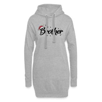 Père Noël Chapeau Frère Frère - Sweat-shirt à capuche long Femme - gris chiné - Devant