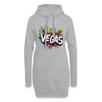 Vegas usa american amerika - graffiti - Hoodie-Kleid - Grau meliert - Vorne