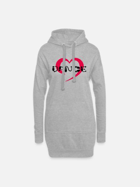 Hearty Dance - Hoodie-Kleid - Grau meliert