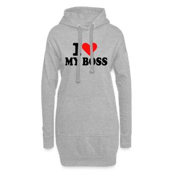 Boss - Chef - Hoodie-Kleid - Grau meliert - Vorne