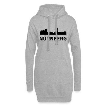 Nuremberg - Sweat-shirt à capuche long Femme - gris chiné - Devant