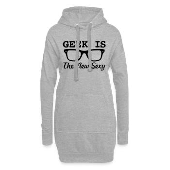 GEEKS SIND SEXY! - Hoodie-Kleid - Grau meliert - Vorne
