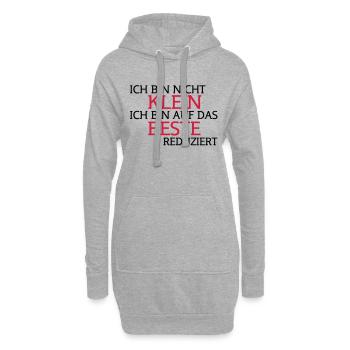 Je ne suis pas petit, je suis sur le meilleur - Sweat-shirt à capuche long Femme - gris chiné - Devant
