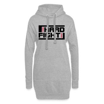 dur combat - Sweat-shirt à capuche long Femme - gris chiné - Devant