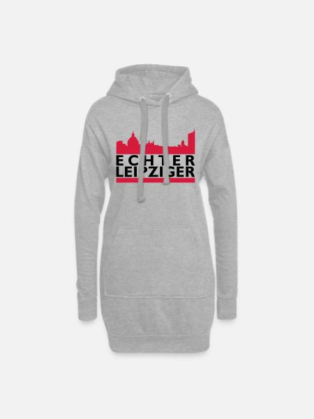 Echter Leipzig - Hoodie-Kleid - Grau meliert