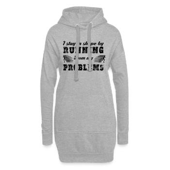 Running - Hoodie-Kleid - Grau meliert - Vorne
