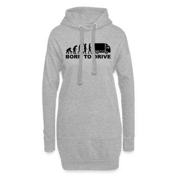 Evolution Camion - Sweat-shirt à capuche long Femme - gris chiné - Devant