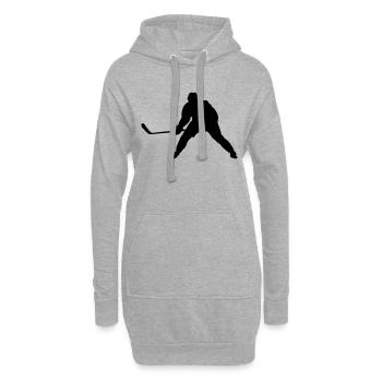 Hockey Player - Hoodie-Kleid - Grau meliert - Vorne