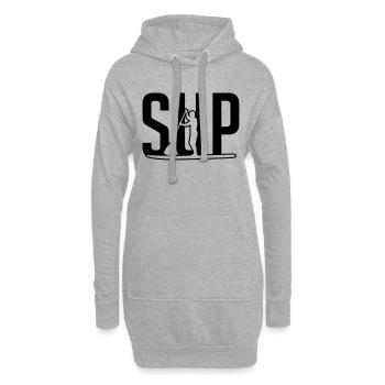 SUP Fahrer - SUP driver - Sweat-shirt à capuche long Femme - gris chiné - Devant
