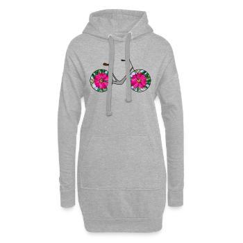 Fahrrad - Hoodie-Kleid - Grau meliert - Vorne
