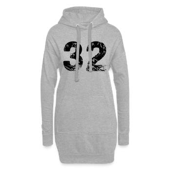 32 - Hoodie-Kleid - Grau meliert - Vorne