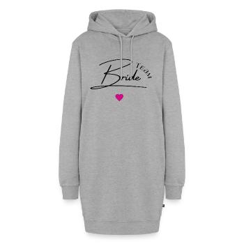 Team bride - Sweat-shirt à capuche long Femme - gris chiné - Devant
