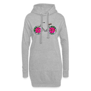 Fahrrad - Hoodie-Kleid - Grau meliert - Vorne