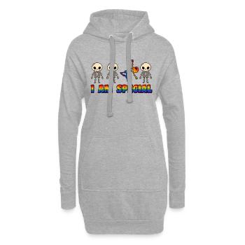 Je suis le mois spécial de la fierté LGBT - Sweat-shirt à capuche long Femme - gris chiné - Devant